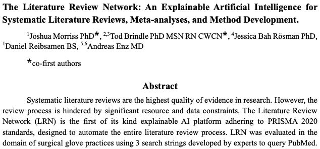 Literature Review Network publication